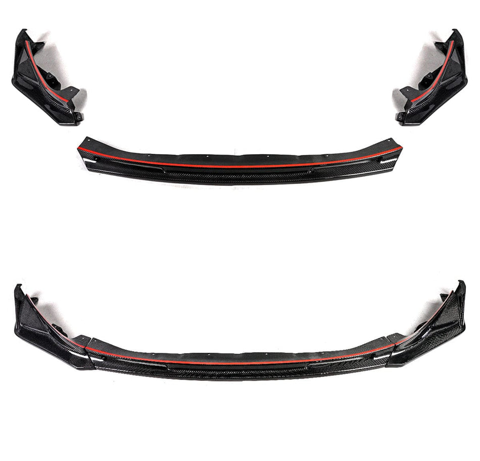 West Coast Euros Front Lip V Style Carbon Fiber Front Lip (3 PC) - G80 M3 / G82 M4