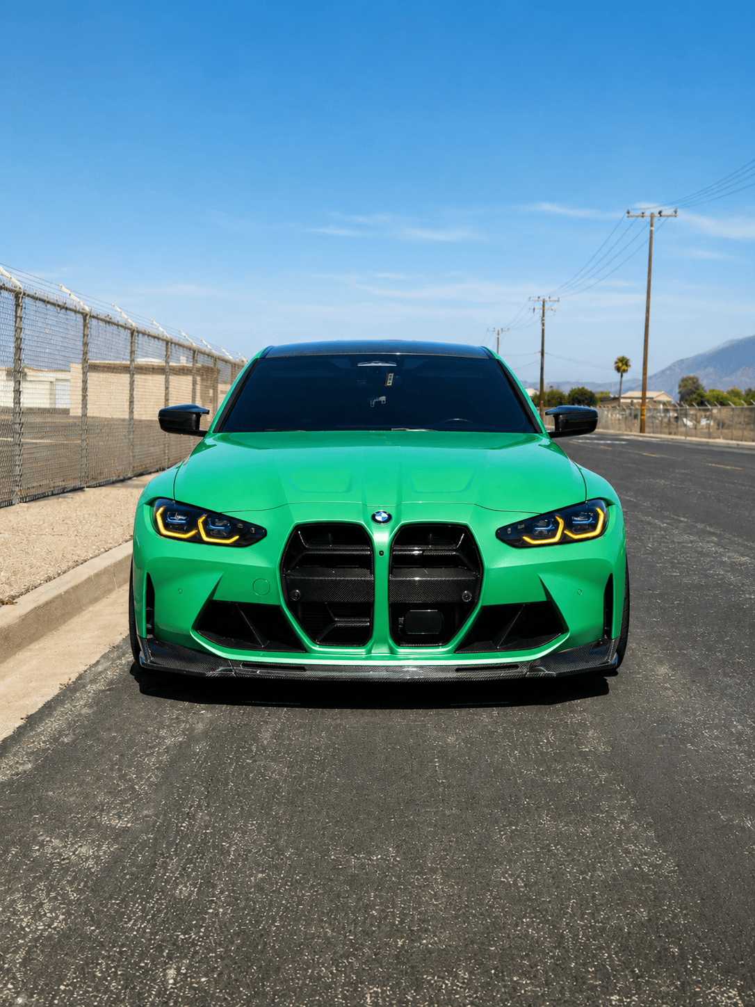 West Coast Euros Front Lip V Style Carbon Fiber Front Lip (3 PC) - G80 M3 / G82 M4