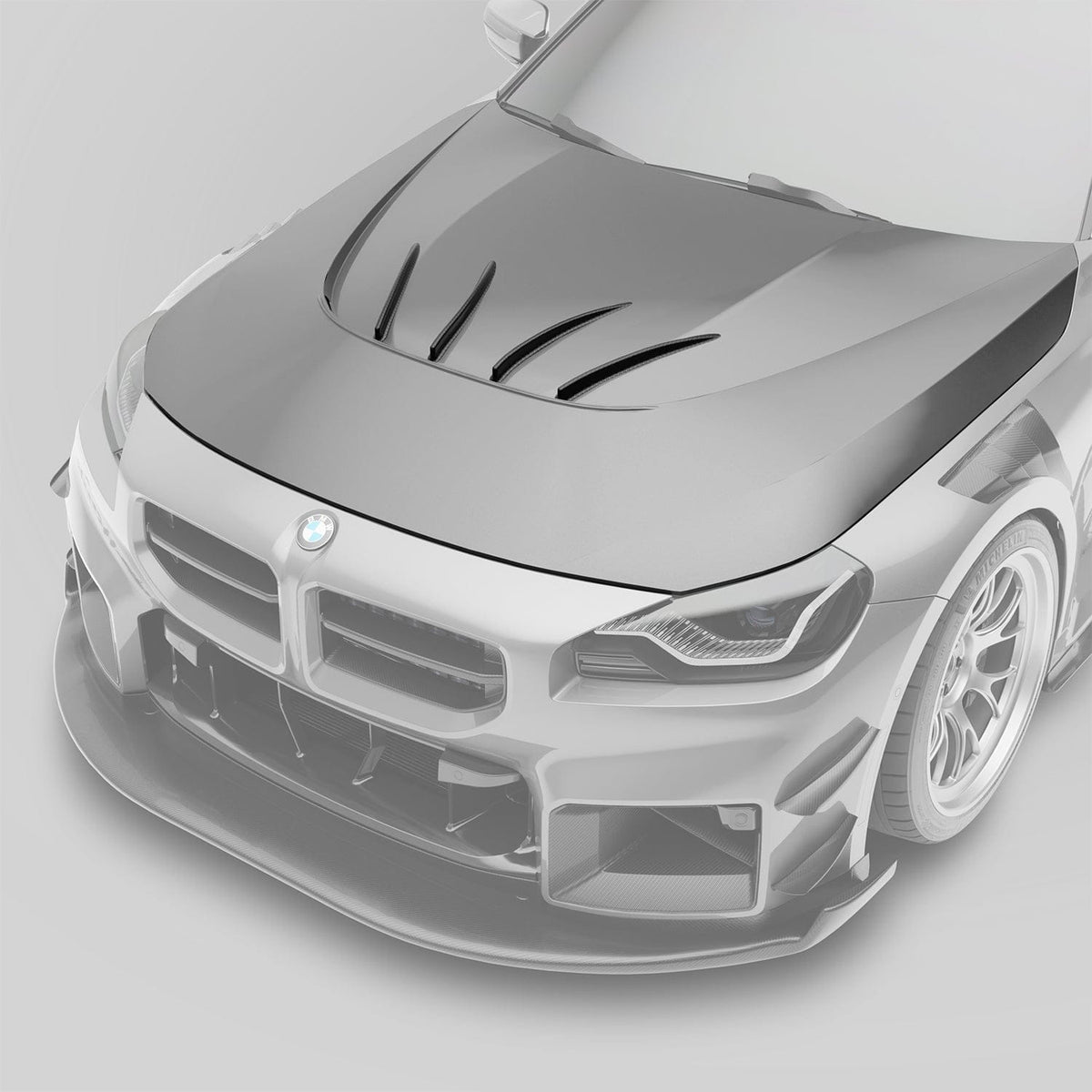 West Coast Euros Hood BMW M2 G87 Carbon Fiber Aero Hood & Strakes