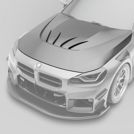 West Coast Euros Hood BMW M2 G87 Carbon Fiber Aero Hood & Strakes