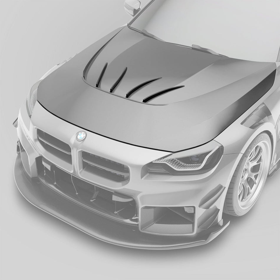 West Coast Euros Hood BMW M2 G87 Carbon Fiber Aero Hood & Strakes
