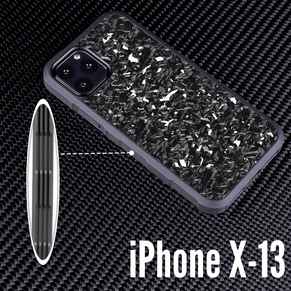 West Coast Euros iPhone Case Real Silver Forged Carbon Fiber Phone Case | iPhone X-13