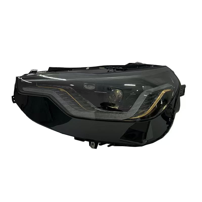 West Coast Euros Ligh Blacked Out Housing w/ Gold Accents IKON Style LED Headlight - G42 22 Series