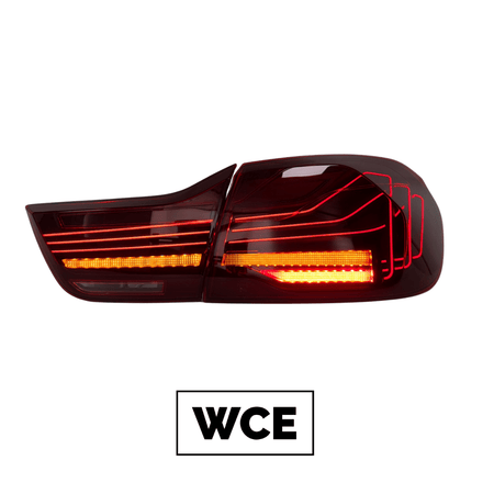 West Coast Euros Lighting BMW F32 4 Series / F82 M4 CSL Laser Style Tail Lights (Smoked & Red)