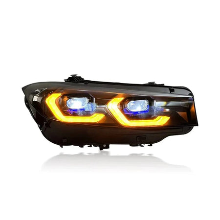 West Coast Euros Lighting G8x Laser Style Color Switching Yellow/White LED Headlights - G20 3 Series (LCI)