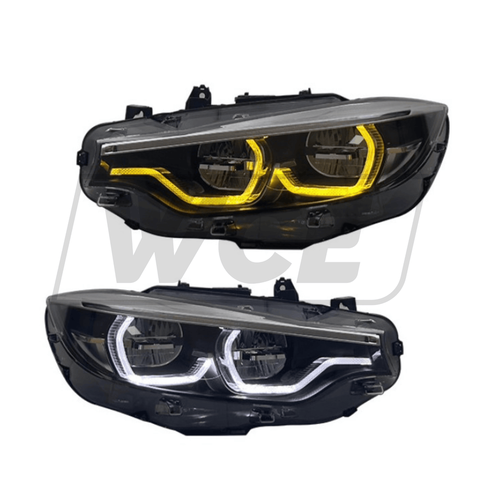 West Coast Euros Lighting IKON II Style Color Switching LED Headlights (YELLOW/WHITE) - BMW F80 M3 / F82 M4 / F32 4 Series