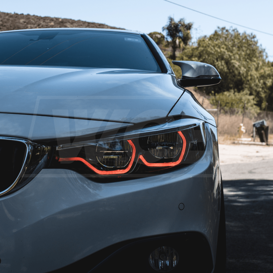 West Coast Euros Lighting IKON Style YELLOW/WHITE/RED Color Switching LED Headlights (CODING INCLUDED) - BMW F80 M3 / F82 M4 / F32 4 Series