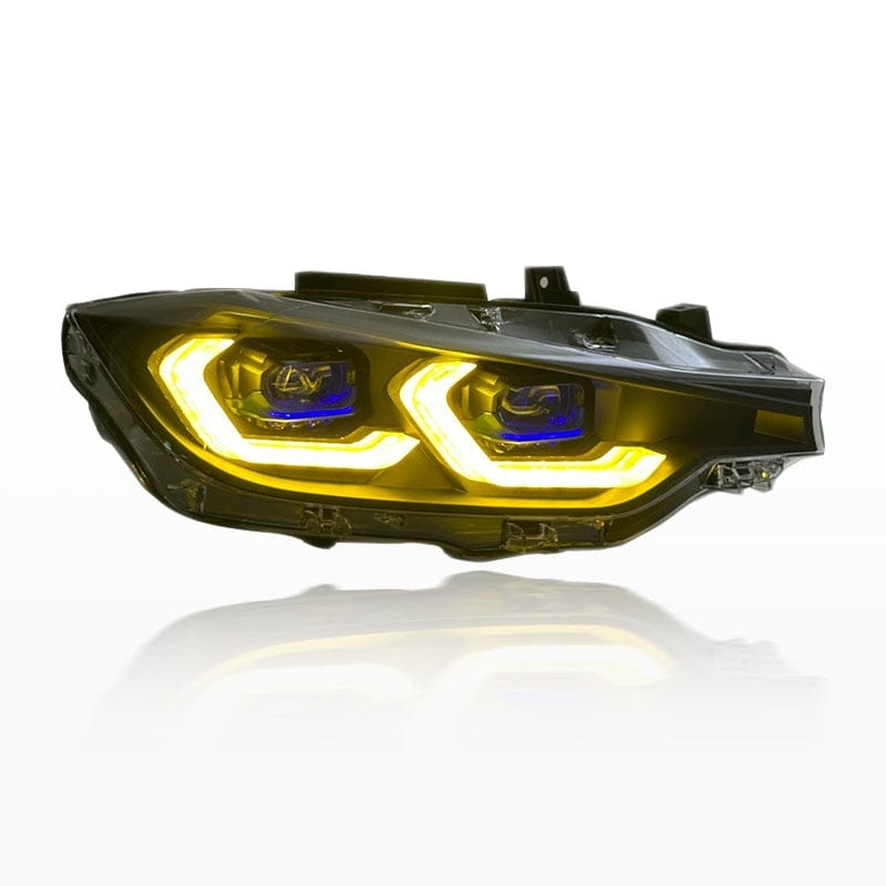 West Coast Euros Lighting Laser Style LED Color Switching Yellow/White Headlights  - F30 3 Series / F31 3 Series