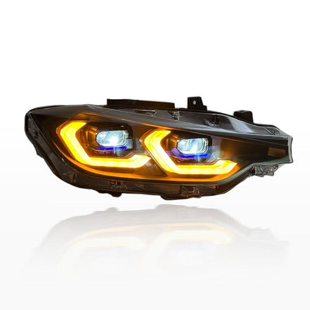 West Coast Euros Lighting Laser Style LED Color Switching Yellow/White Headlights  - F30 3 Series / F31 3 Series