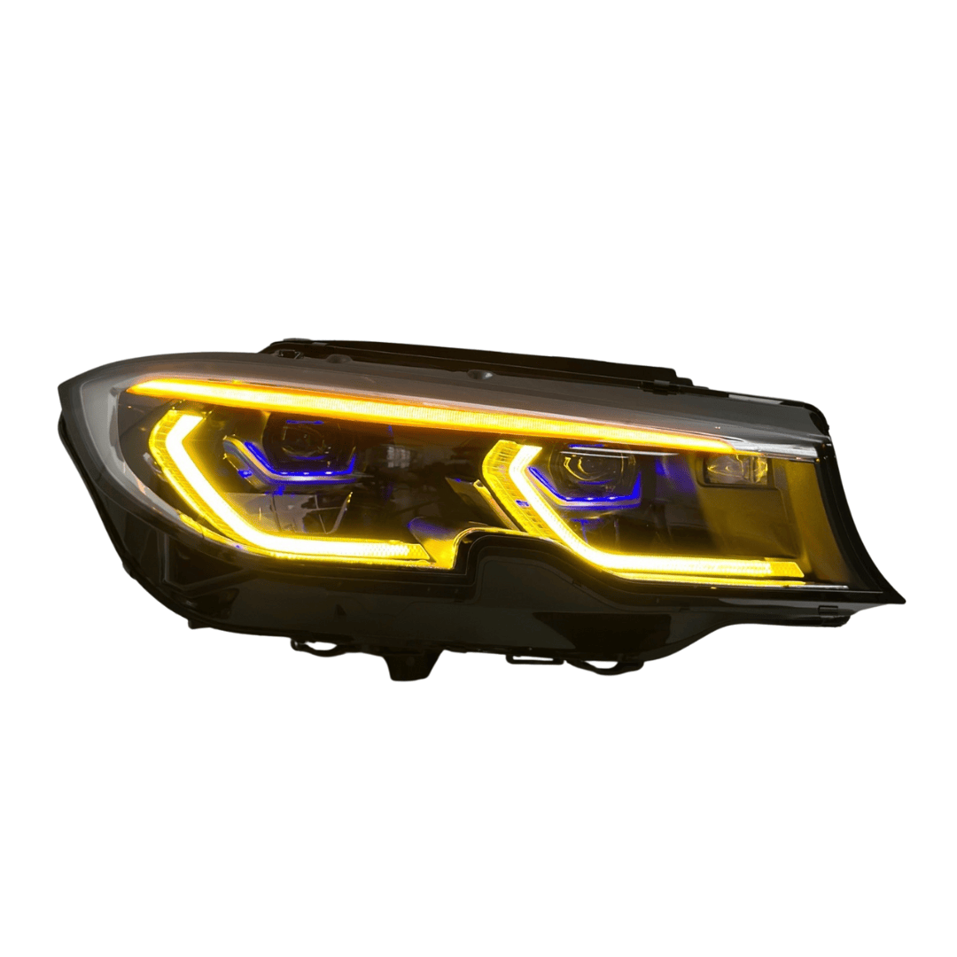 West Coast Euros Lighting Laser Style LED Yellow/White Color Switching Headlights V2 - G20 3 Series (Pre-LCI Non-Laser Only)