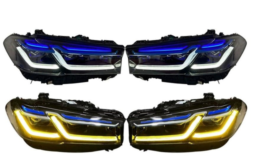 West Coast Euros Lighting Laser Style Yellow / White Color Switching LED Headlights - F90 M5 / G30 5 Series