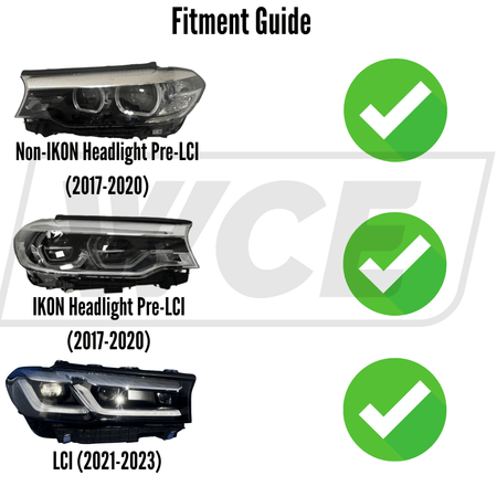West Coast Euros Lighting Laser Style Yellow / White Color Switching LED Headlights - F90 M5 / G30 5 Series