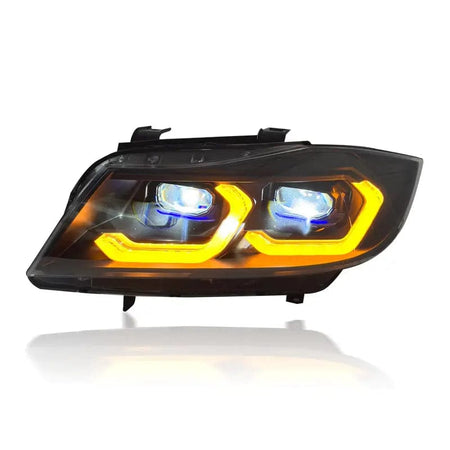 West Coast Euros Lighting Laser Style Yellow/White Color Switching LED Headlights V2 - E90 3 Series