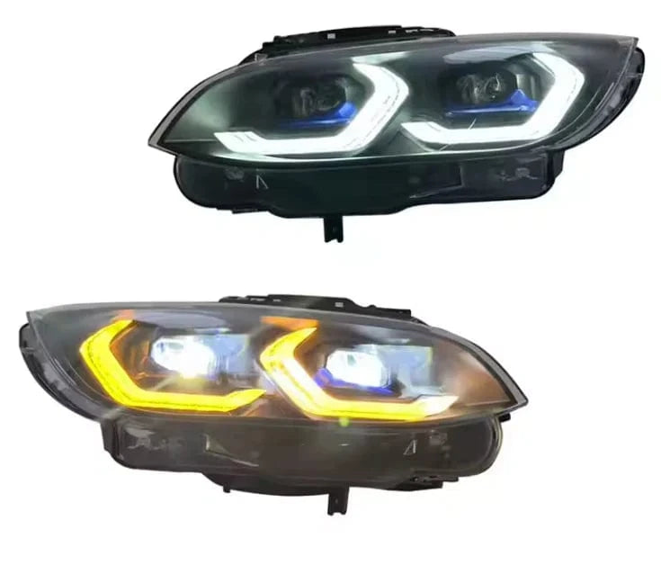 West Coast Euros Lighting Laser Style Yellow/White Color Switching LED Headlights V2 - E9X M3 / E92 3 Series