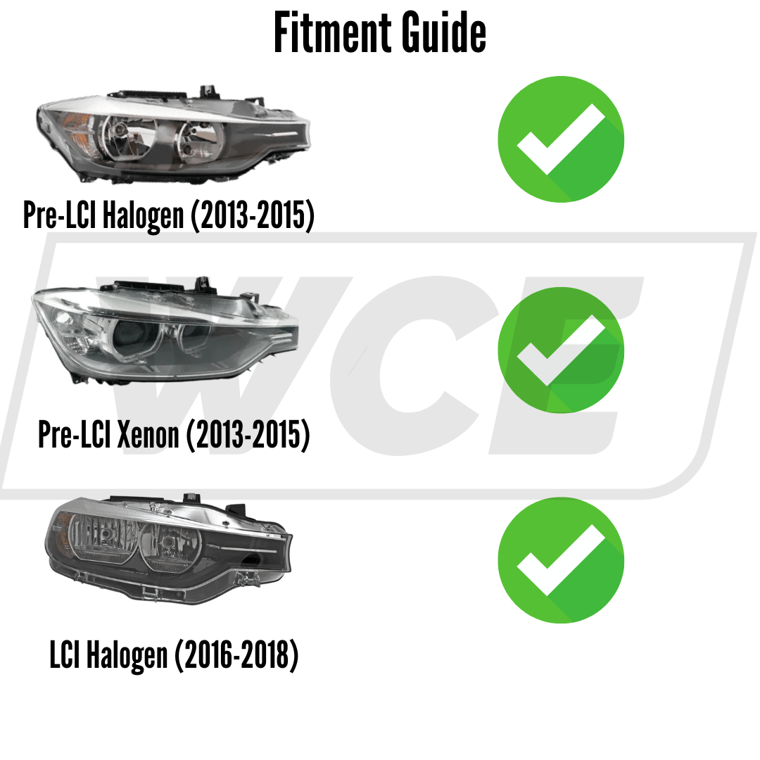 West Coast Euros Lighting LCI Style LED Color Switching Yellow/White Headlights - F30 3 Series / F31 3 Series