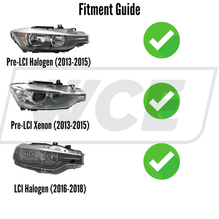 West Coast Euros Lighting LCI Style LED Color Switching Yellow/White Headlights - F30 3 Series / F31 3 Series