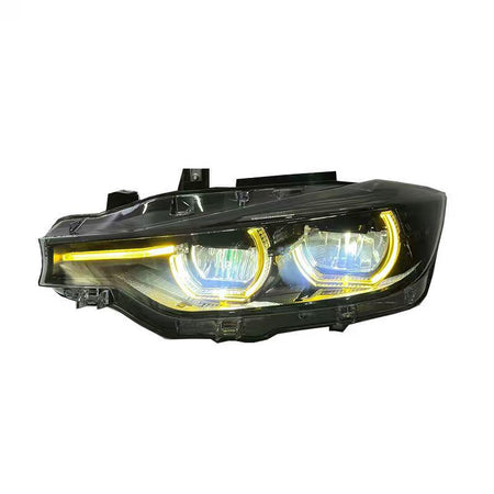 West Coast Euros Lighting LCI Style Smoked LED Color Switching Headlights - F30 3 Series / F31 3 Series