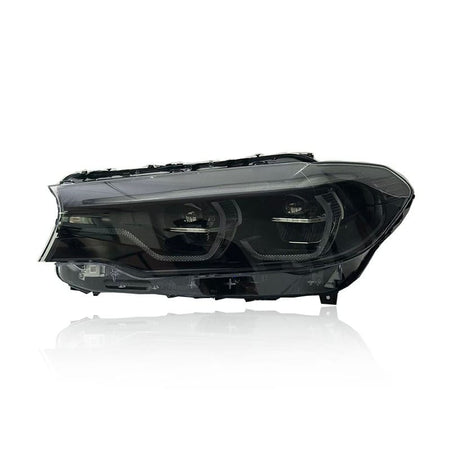 West Coast Euros Lighting Non-IKON Headlight Pre-LCI (2017-2020) IKON Style Yellow/White/Amber Tri Color Switching Smoked LED Headlights - G30 5 Series (2018-2020)