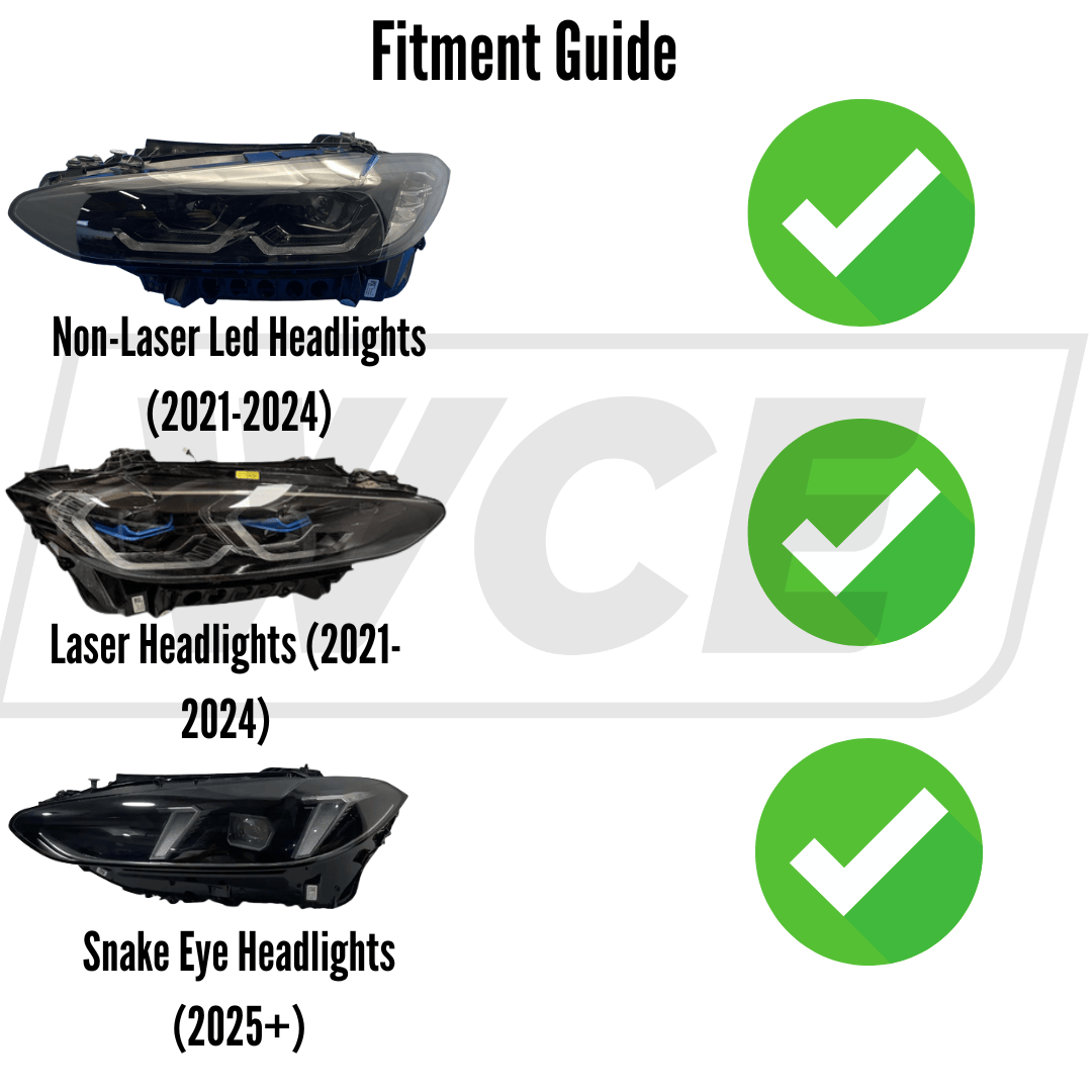 West Coast Euros Lighting Snake Eye LCI Style Color Switching Yellow/White LED Headlights - G80 M3 / G82 M4 / G22 4 Series