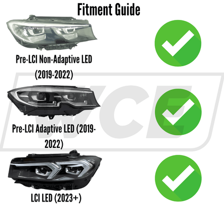 West Coast Euros Lighting Snake Eye Style Yellow/White Color Switching LED Headlights - G20 3 Series