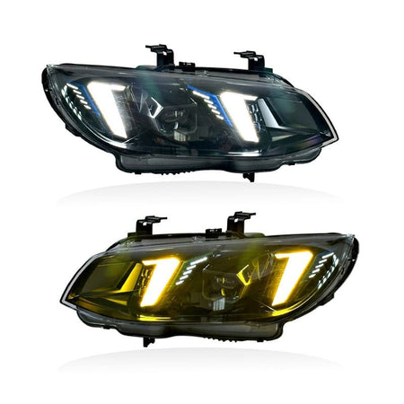 West Coast Euros Lighting Snake Eye Style Yellow/White Color Switching LED Headlights V2 - E9X M3 / E92 3 Series