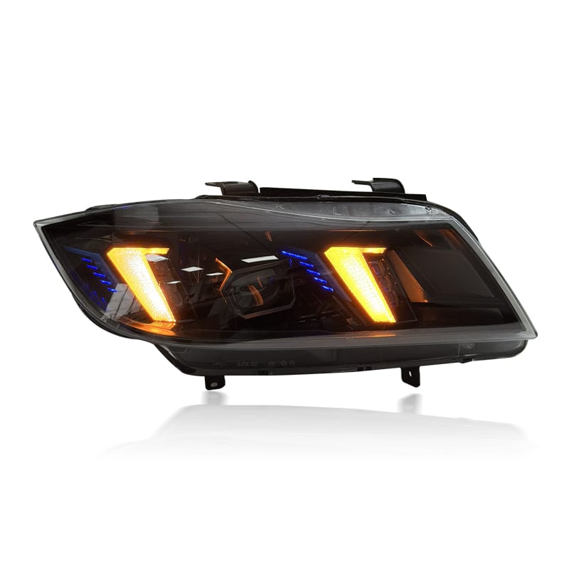 Snake Eyes Style LED Yellow/White Color Switching Headlights - E90