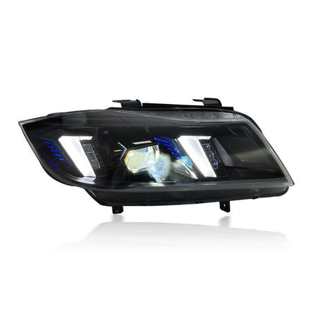 West Coast Euros Lighting Snake Eyes Style LED Color Switching Yellow/White Headlights - E90 3 Series