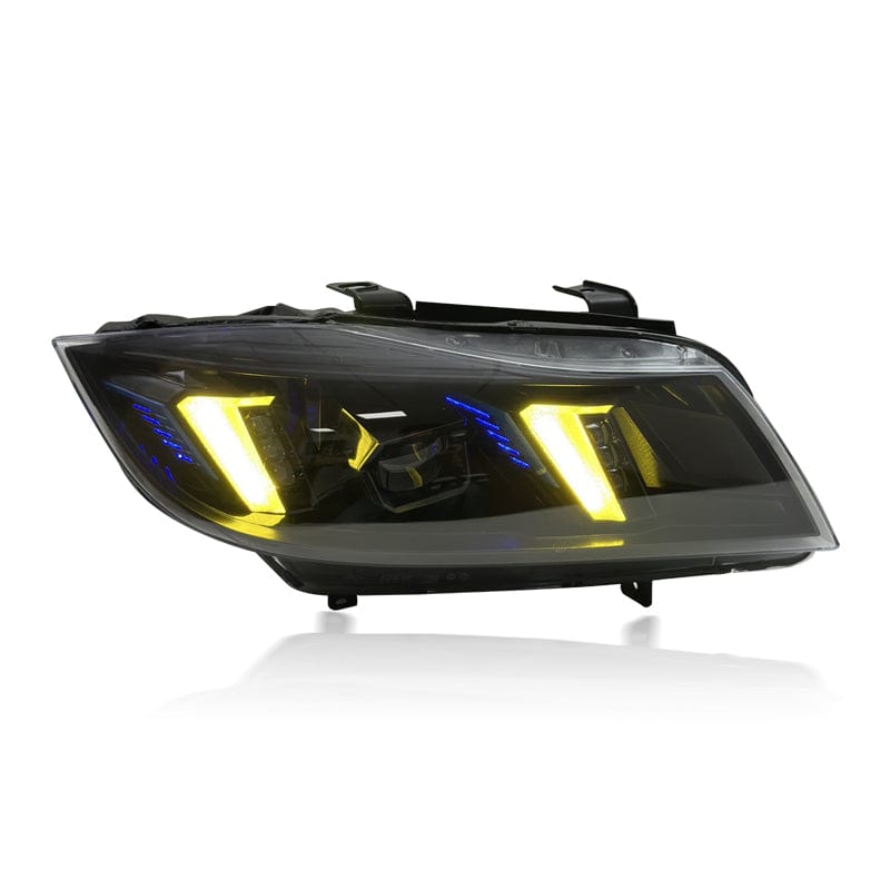 West Coast Euros Lighting Snake Eyes Style LED Color Switching Yellow/White Headlights - E90 3 Series