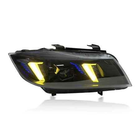 West Coast Euros Lighting Snake Eyes Style LED Color Switching Yellow/White Headlights - E90 3 Series