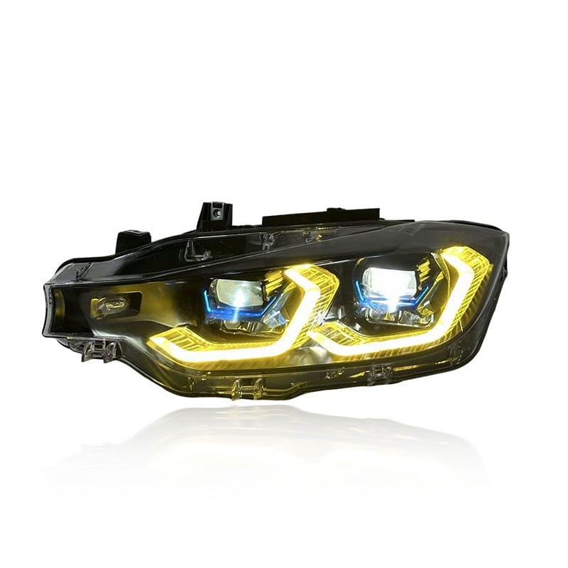 West Coast Euros Lighting X5 Style Color Switching Yellow / White LED Headlights - F30 3 Series / F31 3 Series