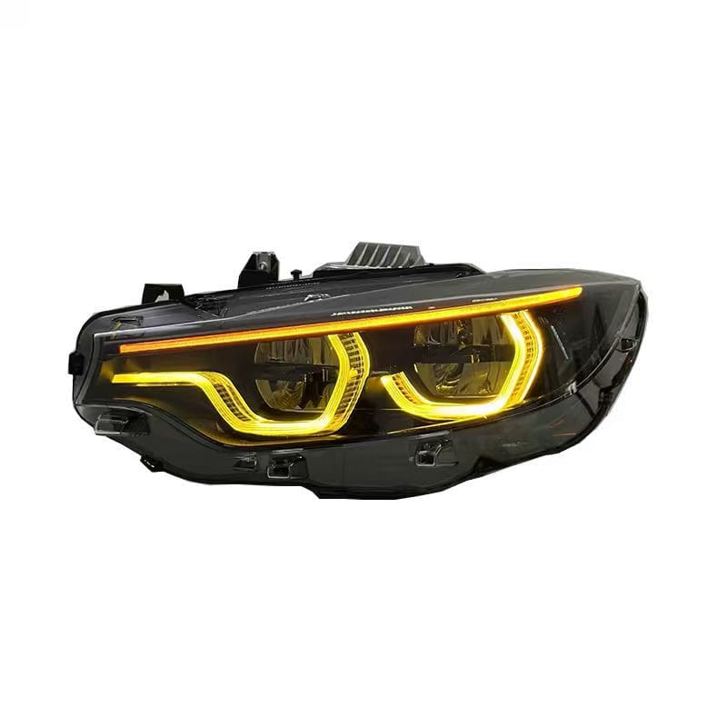 West Coast Euros Lighting Yellow/White/Amber DRL IKON Style LCI2 LED Color Switching Headlights V3 (Coding Included) - F80 M3 / F82 M4 / F32 4 Series
