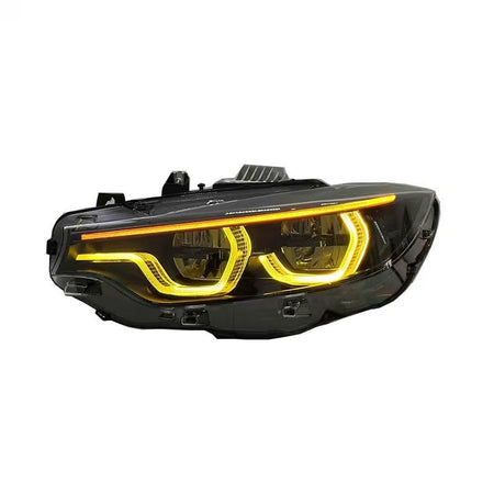West Coast Euros Lighting Yellow/White/Amber DRL IKON Style LCI2 LED Color Switching Headlights V3 (Coding Included) - F80 M3 / F82 M4 / F32 4 Series