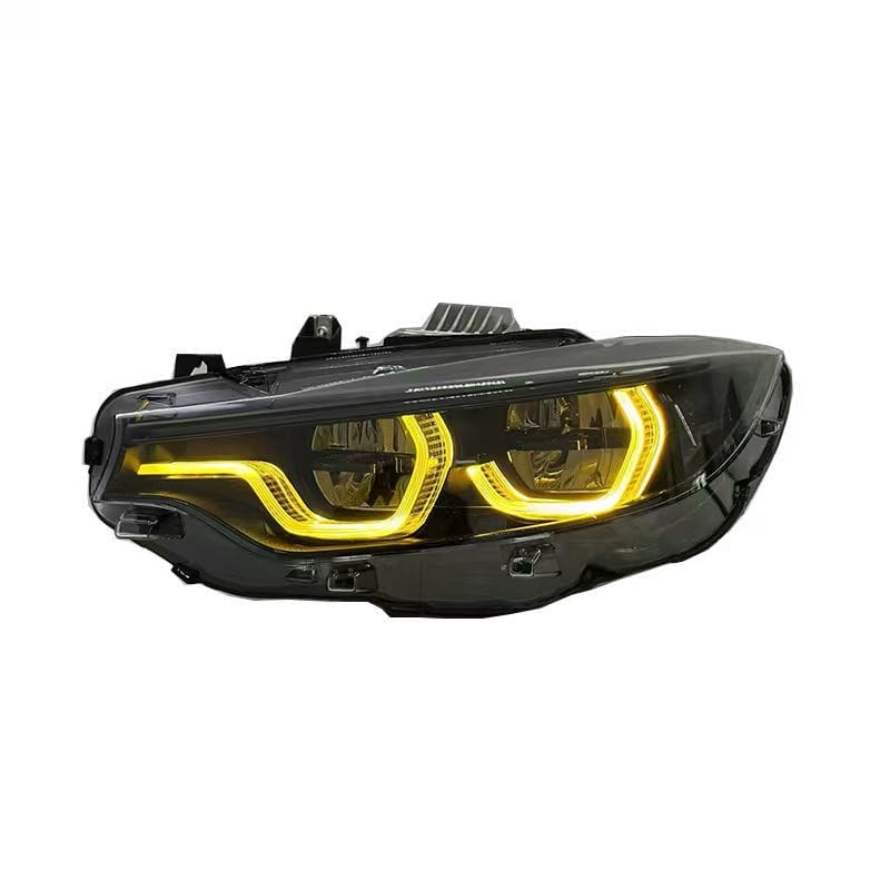 West Coast Euros Lighting Yellow/White/Amber DRL IKON Style LCI2 LED Color Switching Headlights V3 (Coding Included) - F80 M3 / F82 M4 / F32 4 Series
