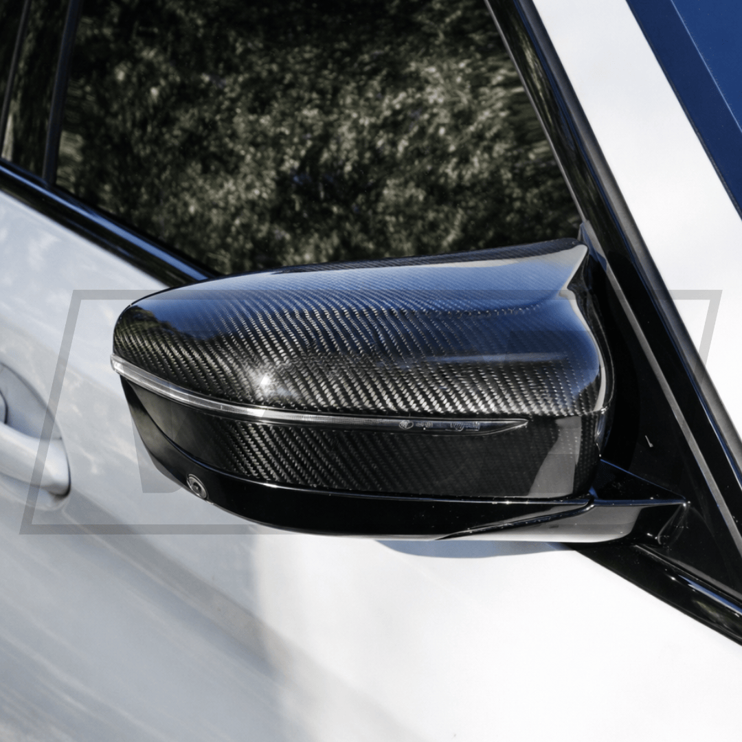 West Coast Euros Mirror Caps Dry Carbon Fiber Mirror Cap Replacements - F90 M5