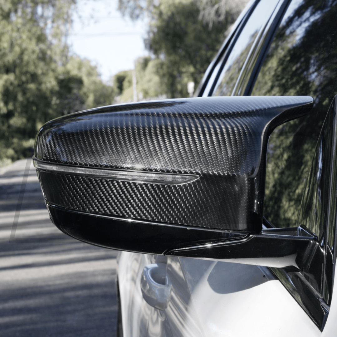 West Coast Euros Mirror Caps Dry Carbon Fiber Mirror Cap Replacements - F90 M5