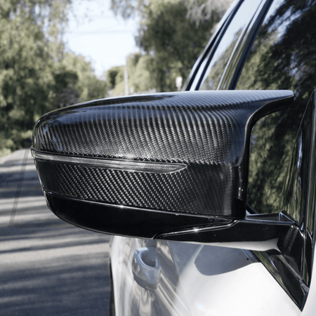West Coast Euros Mirror Caps Dry Carbon Fiber Mirror Cap Replacements - F90 M5