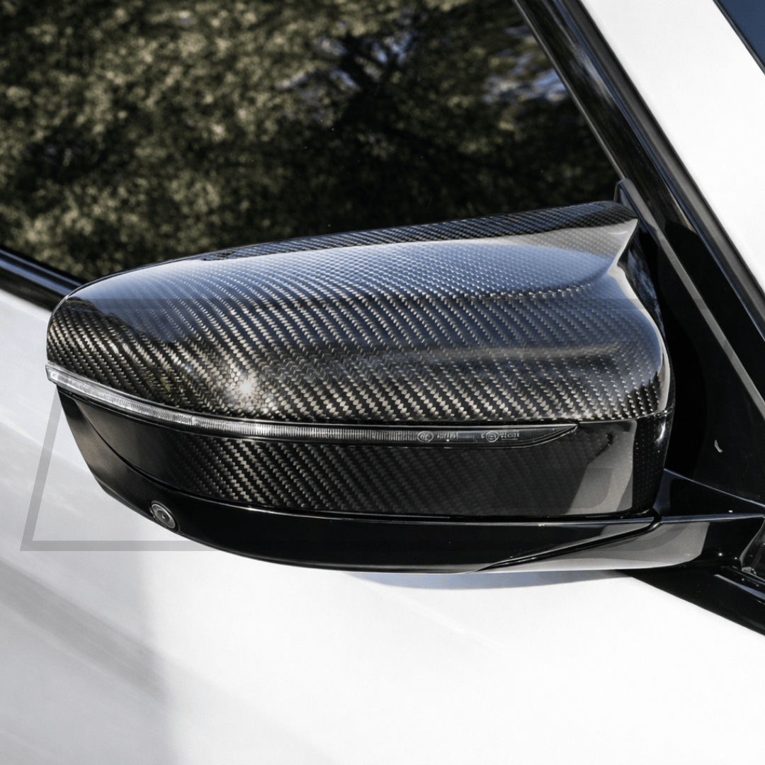 West Coast Euros Mirror Caps Dry Carbon Fiber Mirror Cap Replacements - F90 M5