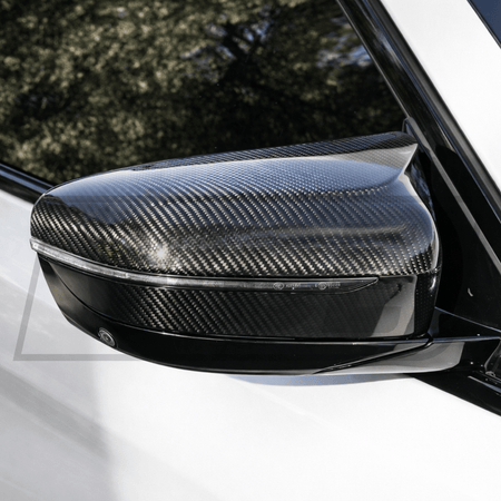West Coast Euros Mirror Caps Dry Carbon Fiber Mirror Cap Replacements - F90 M5