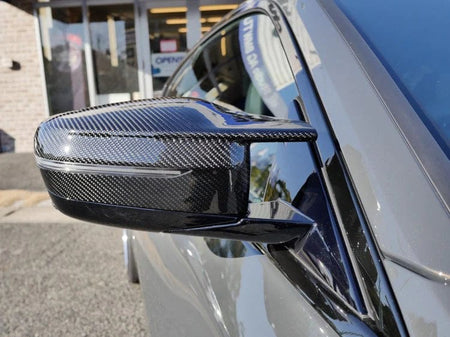 West Coast Euros Mirror Caps G8x Style Carbon Fiber Mirror Cap Replacements - 2023+ BMW G20 M340i / G26 M440i / G42 M240i (Verify Fitment!)
