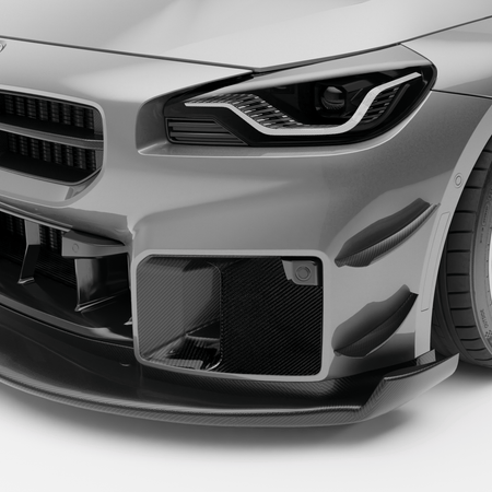 West Coast Euros Misc. Exterior BMW M2 G87 Carbon Fiber Aero Front Bumper Block-Off Plates