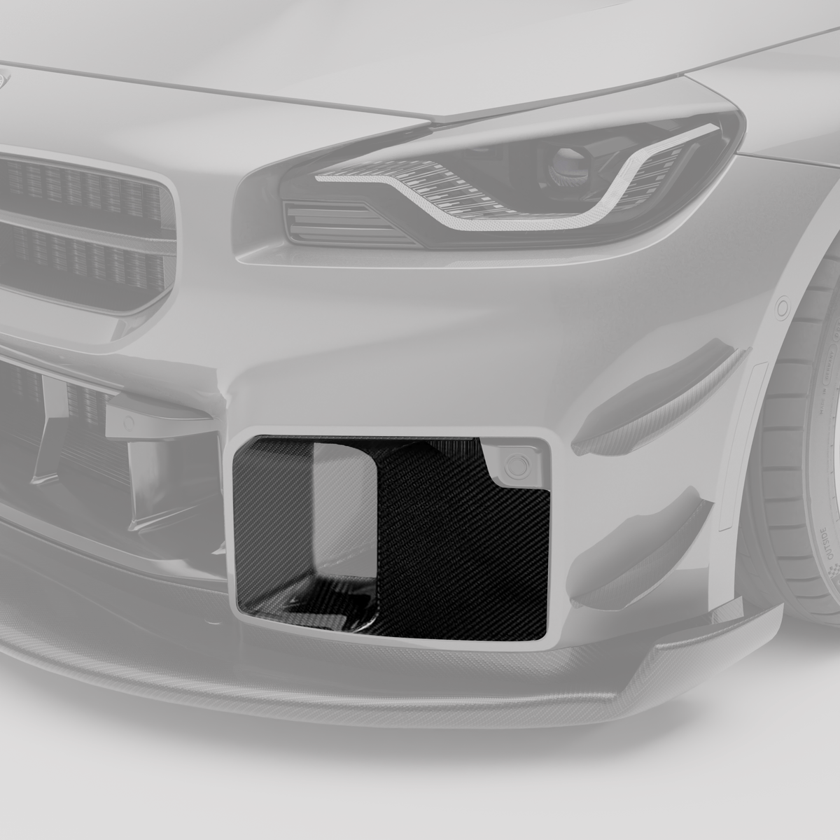 West Coast Euros Misc. Exterior BMW M2 G87 Carbon Fiber Aero Front Bumper Block-Off Plates