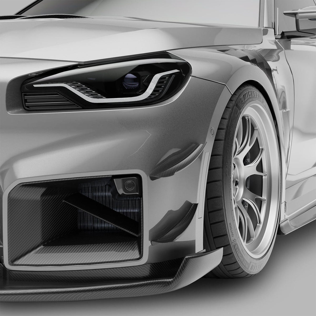 West Coast Euros Misc. Exterior BMW M2 G87 Carbon Fiber Aero Front Bumper Canards