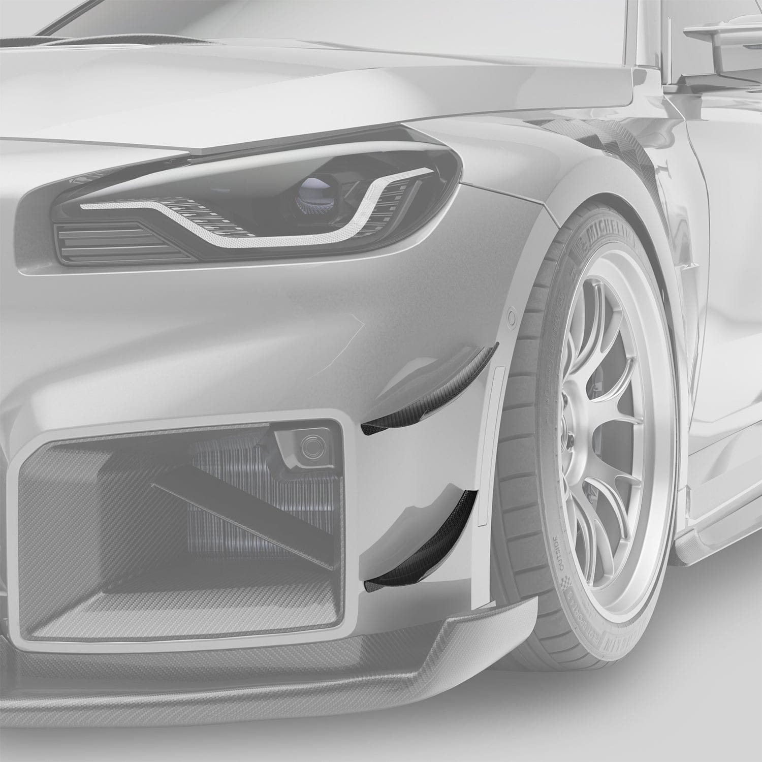 West Coast Euros Misc. Exterior BMW M2 G87 Carbon Fiber Aero Front Bumper Canards