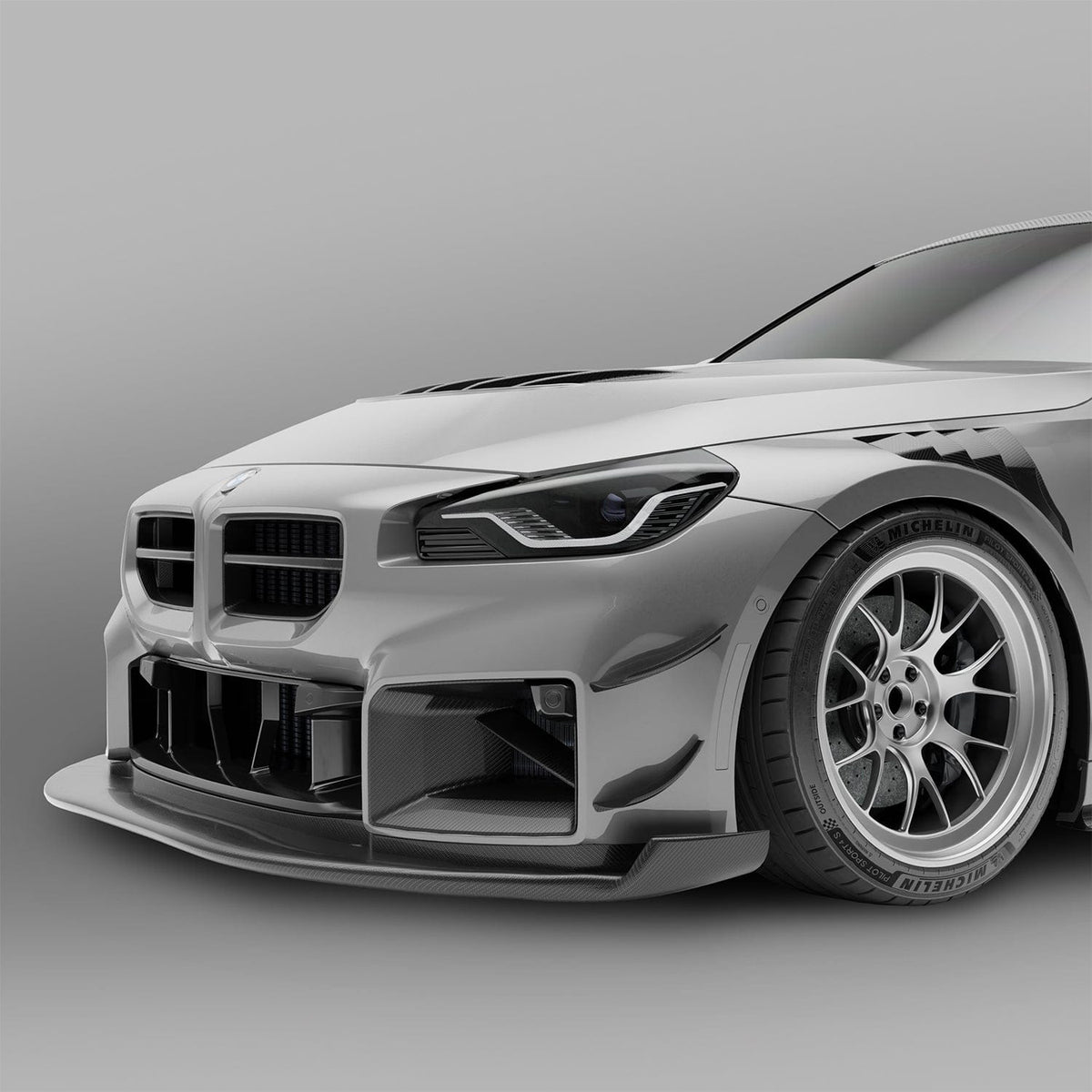 West Coast Euros Misc. Exterior BMW M2 G87 Carbon Fiber Aero Front Bumper Canards