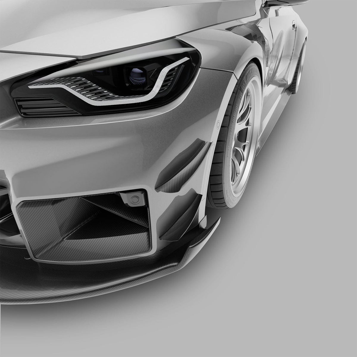 West Coast Euros Misc. Exterior BMW M2 G87 Carbon Fiber Aero Front Bumper Canards