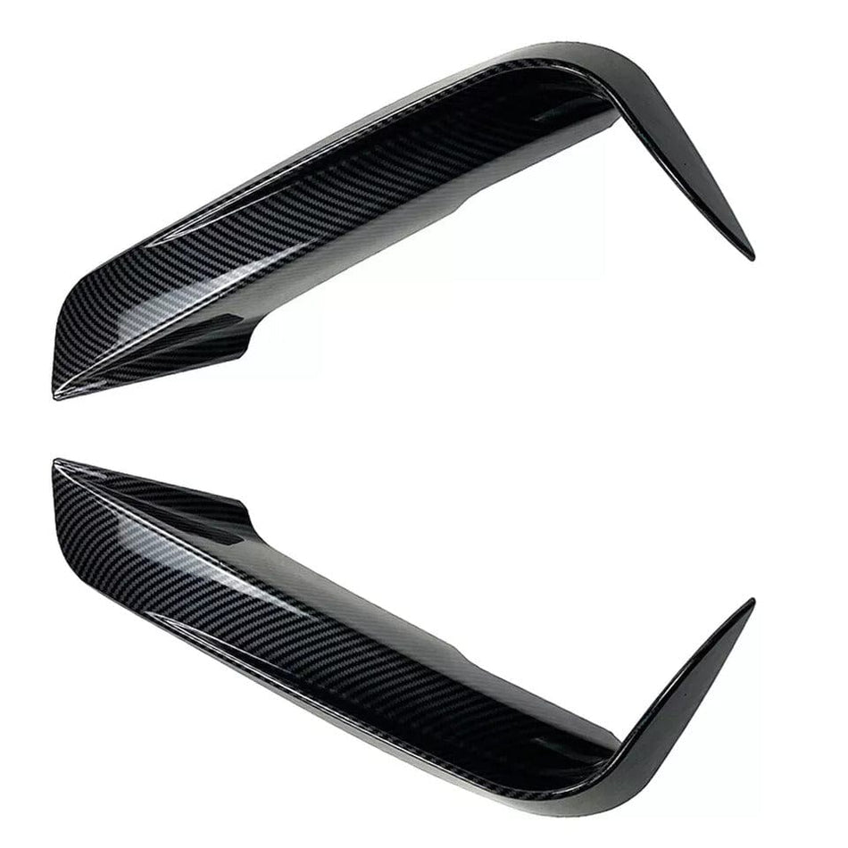 West Coast Euros Misc. Exterior Carbon Fiber Front Bumper Upper Fangs - F30 3 Series (w/ M Sport)