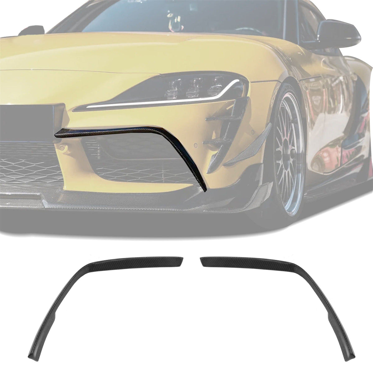 West Coast Euros Misc. Exterior Carbon Fiber Upper Fang Trim - A90 / A91 Mk5 Supra