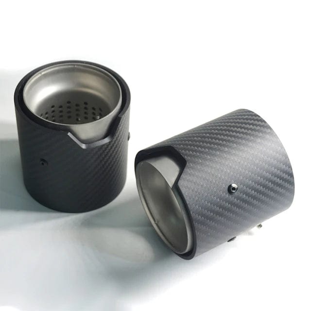 West Coast Euros Misc. Exterior Frosted BMW F8x M2 M3 M4 M Style Carbon Fiber Exhaust Tips (4 PC)