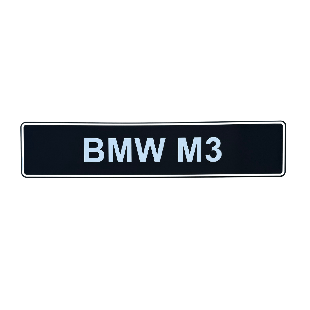 West Coast Euros Misc. Exterior Style 3 "Dealer" Style Euro Car Show License Plate (Plate Only) - BMW