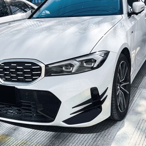 West Coast Euros Misc. Exterior V Style Gloss Black Front Bumper Canards - G20 3 Series (LCI)